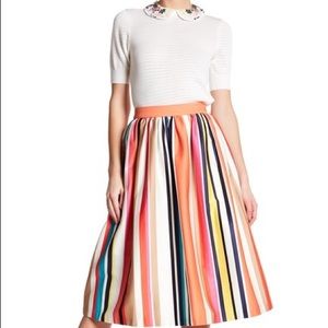 Alice + Olivia Multicolor Striped Skirt Size 6